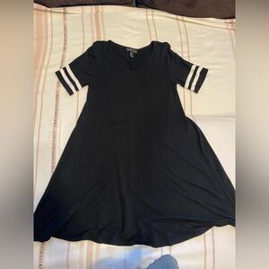 Race Stripped Short Sleeve Dress